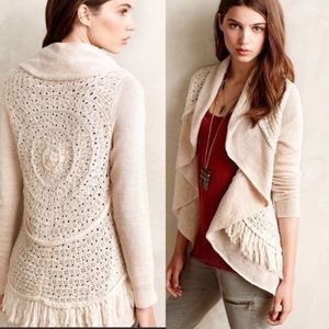 Anthro Knitted & Knotted Open Knit Sweater